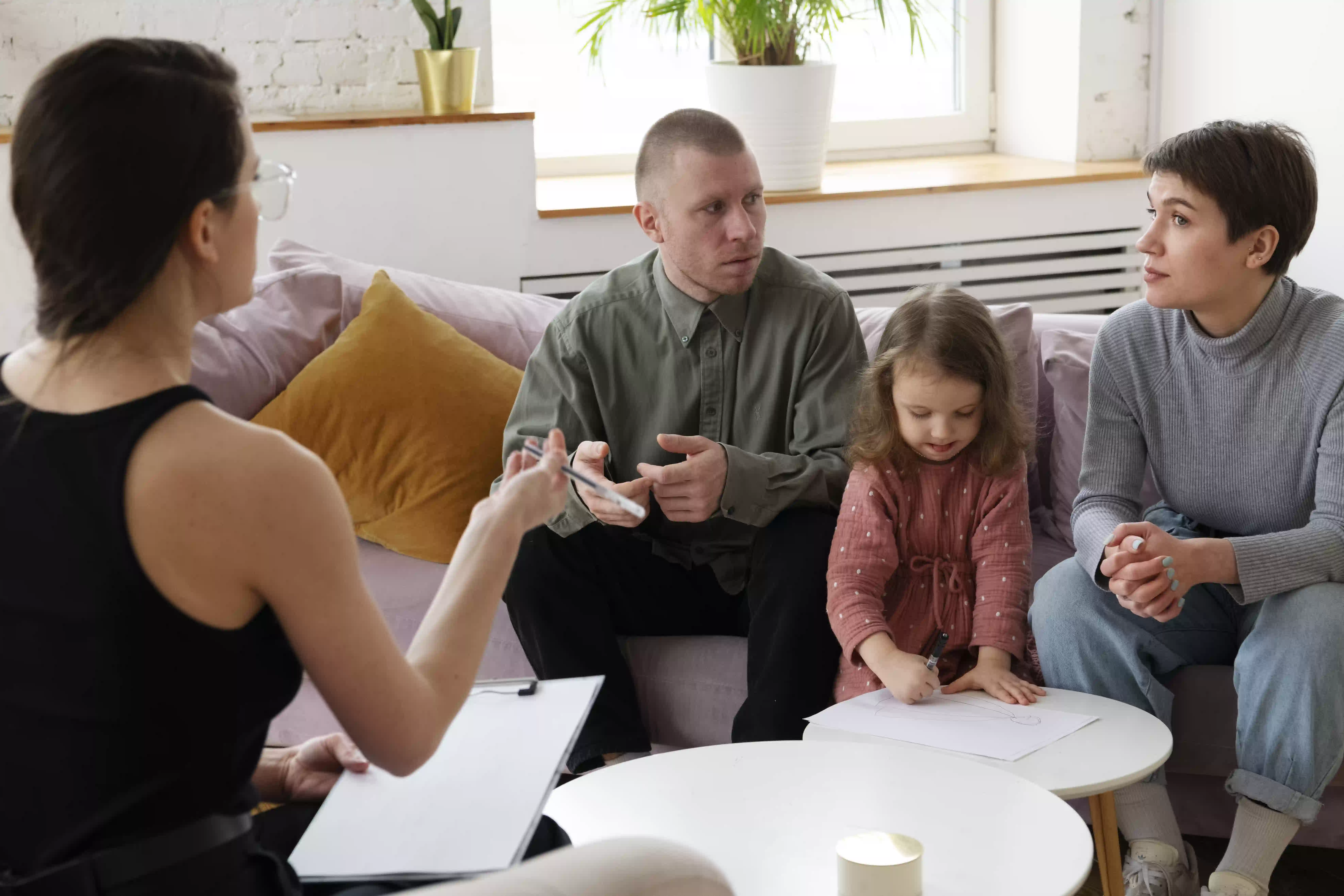Parents Kid Doing Therapy